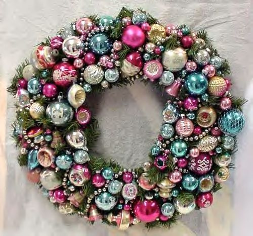 Vintage Christmas Ornament Wreath