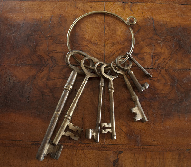 antique key collection, lot of vintage skeleton keys, gate keys, old door  lock keys