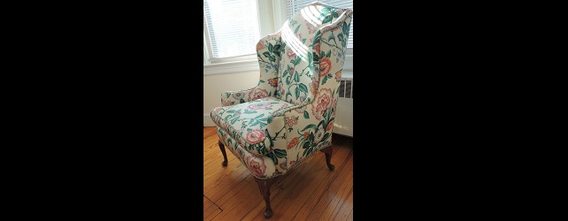 Antique Queen Anne Wingback Chair