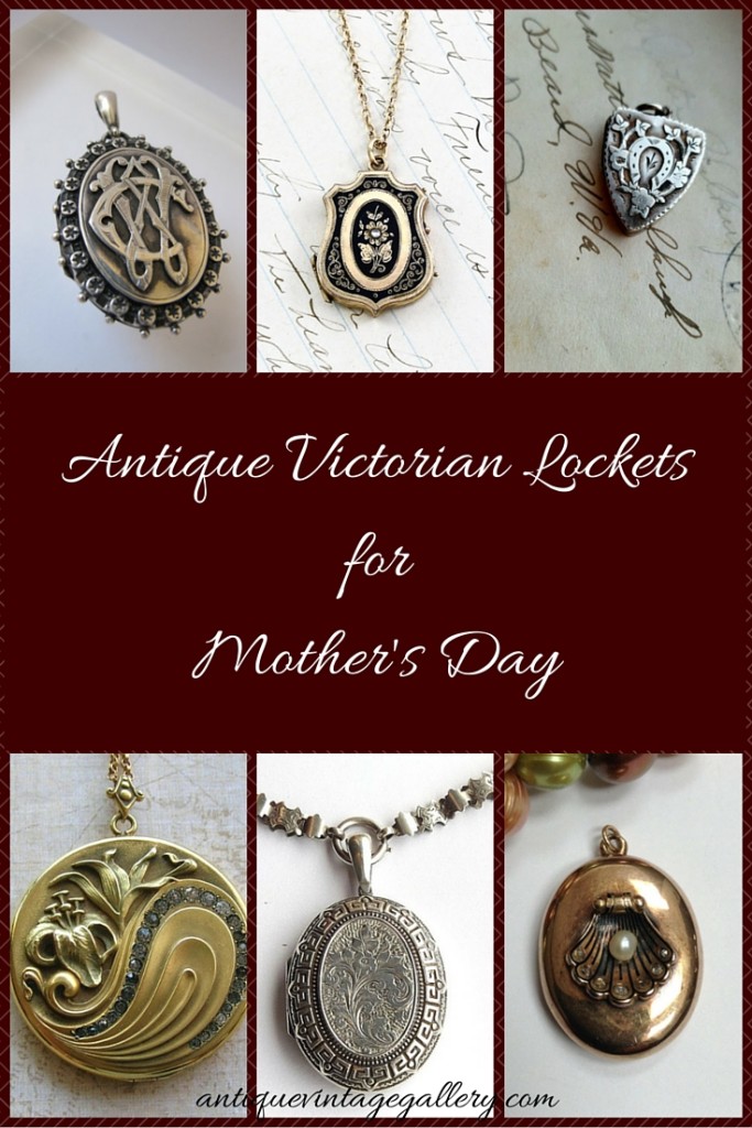 Antique Victorian Lockets for Mothers Day