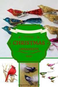 Vintage Christmas Ornaments Birds