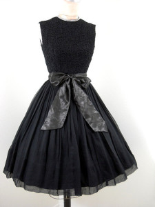 Vintage 50's little black cocktail dress